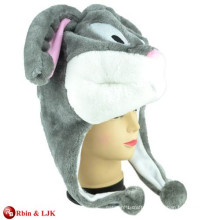 custom promotional lovely plush animal head hat